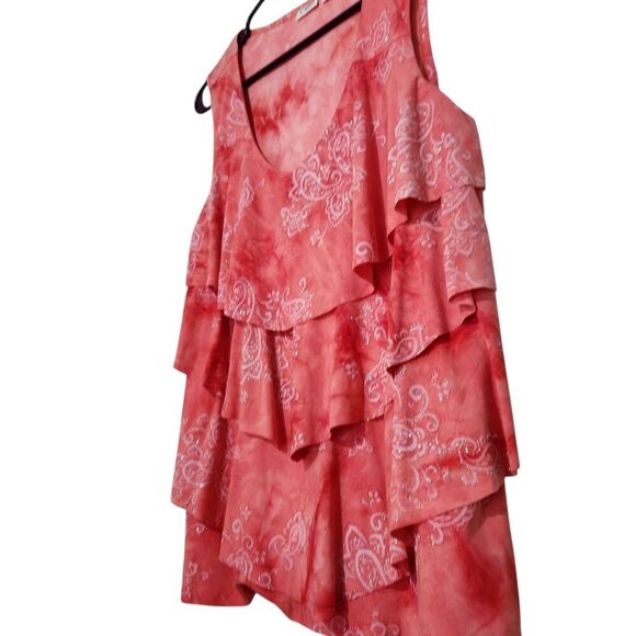 Cato Sleeveless Top For Women Size XL Pink Layered Sparkling Details - Picture 2 of 12